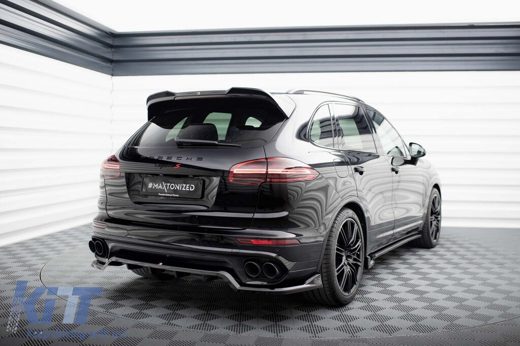 Spoiler Maxton Design potrivit pentru bara spate a Porsche Cayenne 2014-2018, lac negru Performance AutoTuning