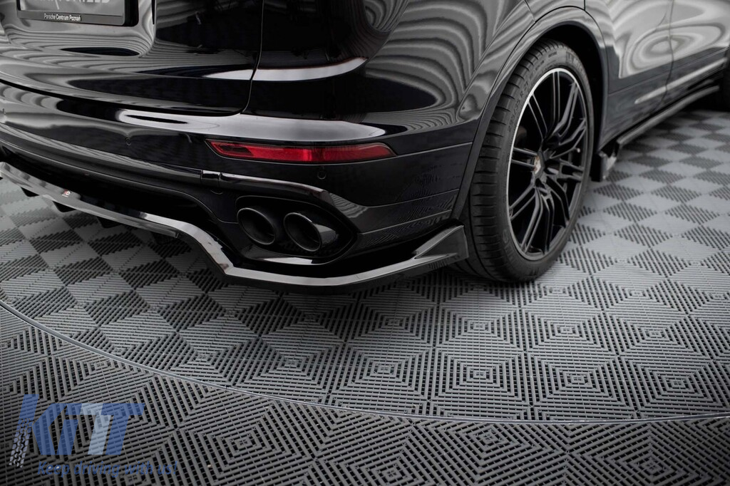 Spoiler Maxton Design potrivit pentru bara spate a Porsche Cayenne 2014-2018, lac negru Performance AutoTuning