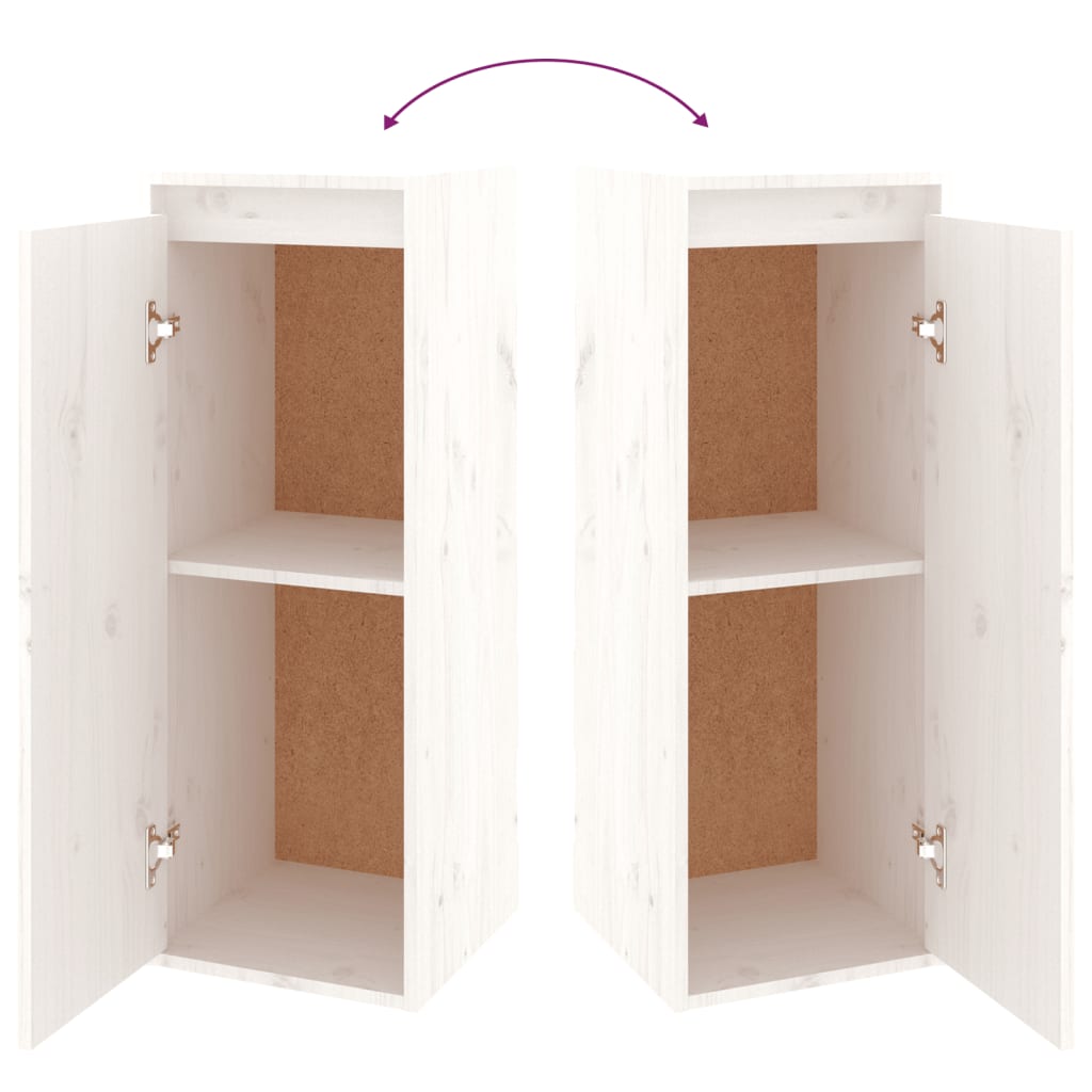 Comode TV, alb, 3 buc., lemn masiv de pin GartenMobel Dekor