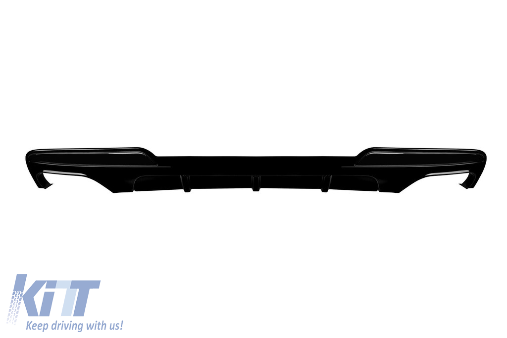 Difuzor tip M Performance Design Design potrivit pentru bara spate M Technik pe BMW Seria 5 F10 sedan, F11 break 2010-2017 -oo--oo-, lac negru Performance AutoTuning