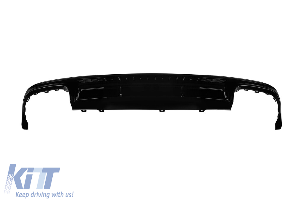 Difuzor tip S6 cu capace cromate potrivit pentru bara spate S-line pe Audi A6 sedan, break după 2018 -oo--oo- Performance AutoTuning