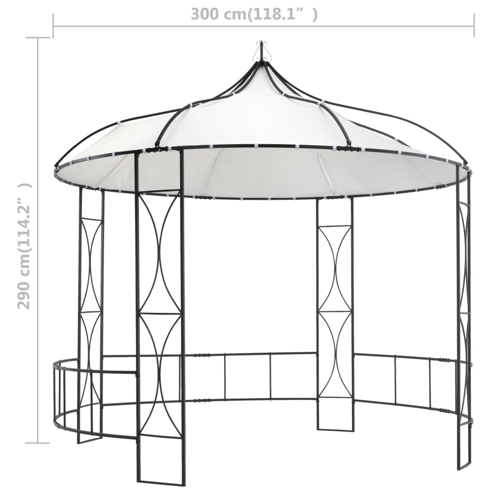 Pavilion, alb, 300 x 290 cm, rotund GartenMobel Dekor