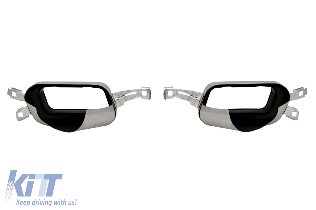 Difuzor tip 740i cu capete cromate, potrivit pentru bara de protecție din spate standard pe BMW Seria 7 F01 2008-2015 Performance AutoTuning