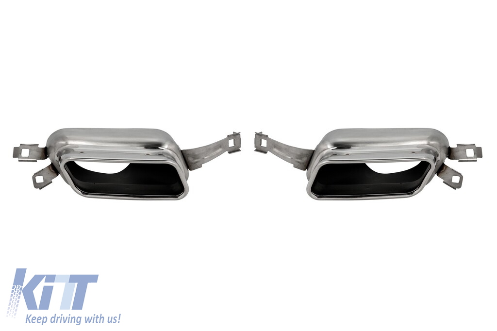 Difuzor tip 740i cu capete cromate, potrivit pentru bara de protecție din spate standard pe BMW Seria 7 F01 2008-2015 Performance AutoTuning