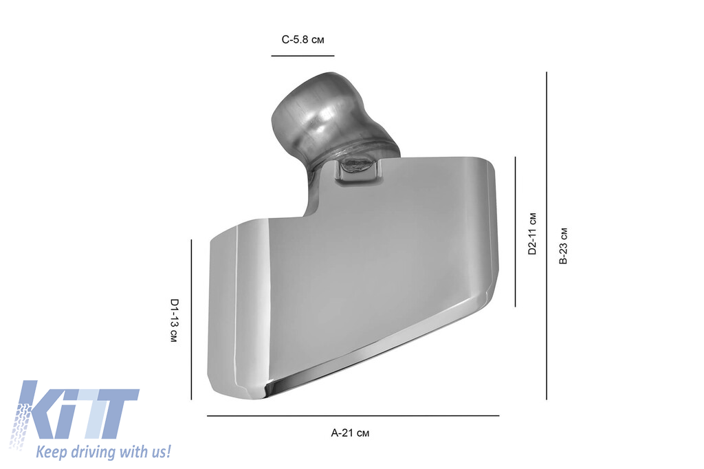 Difuzor tip M Performance Design Design cu capace cromate potrivit pentru bara spate M Technik la BMW Seria 5 G30 sedan, G31 break 550i după 2017 -oo--oo-, lac negru Performance AutoTuning