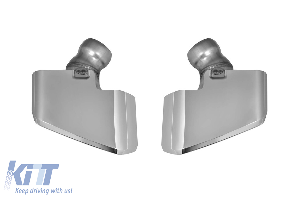 Difuzor tip M Performance Design Design cu capace cromate potrivit pentru bara spate M Technik la BMW Seria 5 G30 sedan, G31 break 550i după 2017 -oo--oo-, lac negru Performance AutoTuning