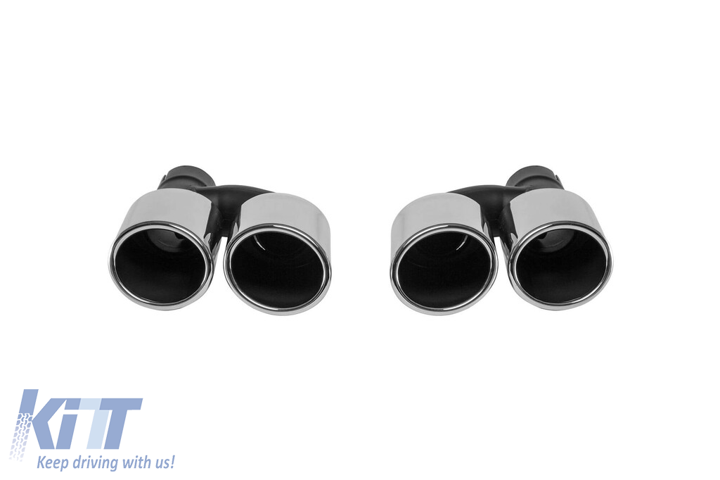 Difuzor tip S7 cu capete cromate potrivit pentru bara spate standard a Audi A7 Sportback 2012-2015 -oo--oo- Performance AutoTuning