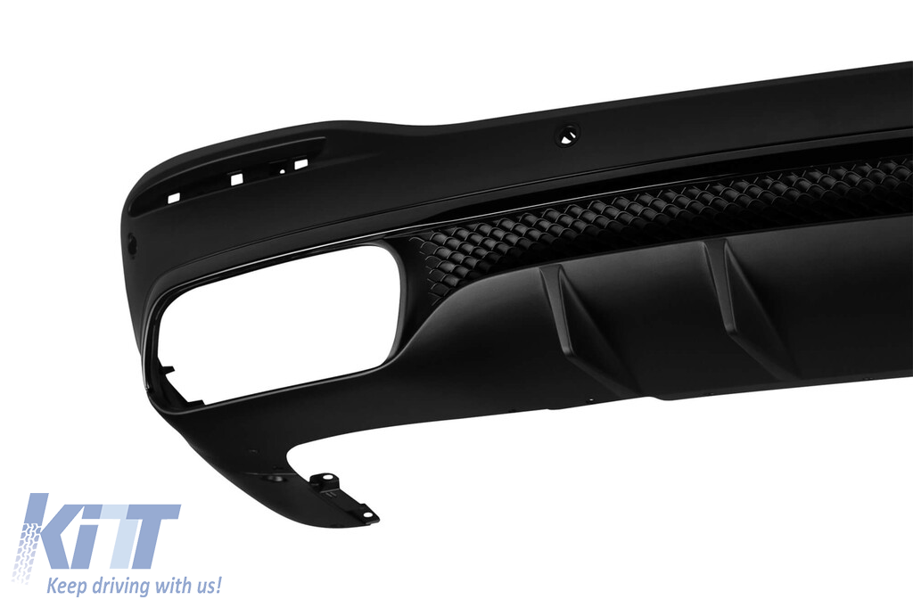 Difuzor tip GLS63 potrivit pentru bara spate A Design pe Mercedes GLS X167 dupa 2019 -oo--oo-, cu garnitura neagra Performance AutoTuning
