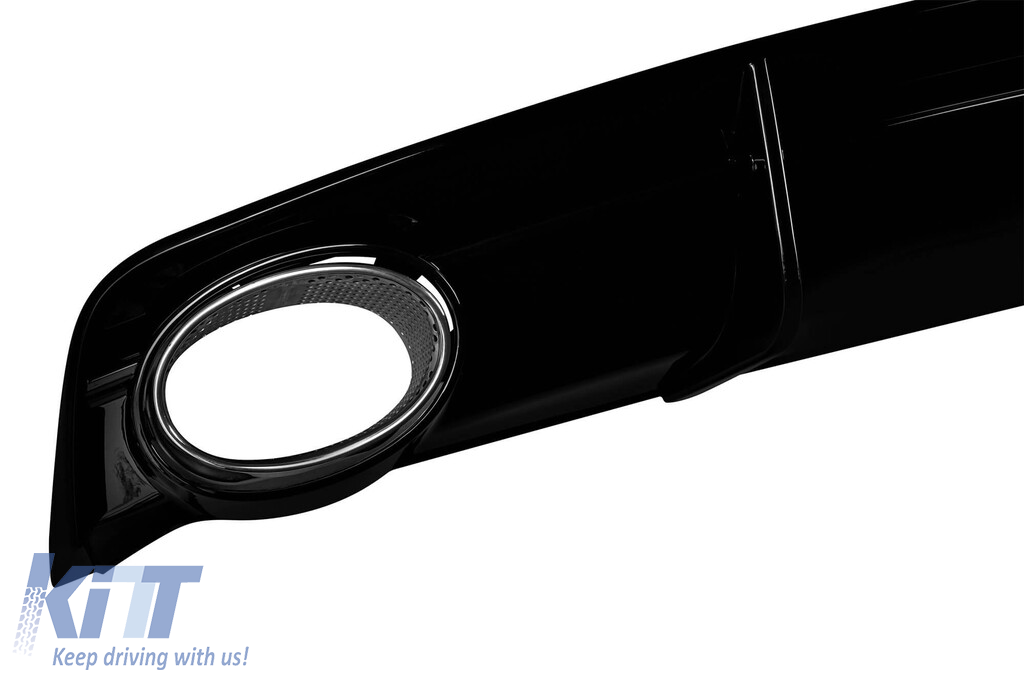 Difuzor tip RS7 cu capete cromate potrivit pentru bara spate S-line pe Audi A7 2015-2018 -O---O- Performance AutoTuning