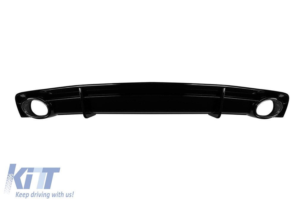 Difuzor tip RS7 cu capete cromate potrivit pentru bara spate S-line pe Audi A7 2015-2018 -O---O- Performance AutoTuning