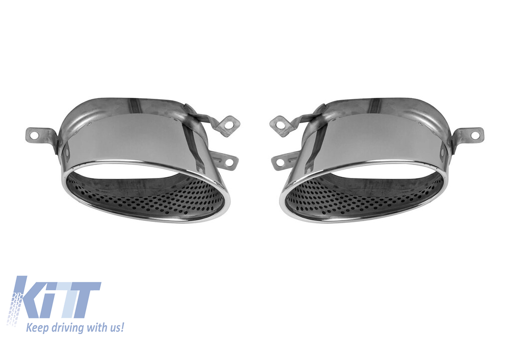 Difuzor tip RS7 cu capete cromate potrivit pentru bara spate S-line pe Audi A7 2015-2018 -O---O- Performance AutoTuning