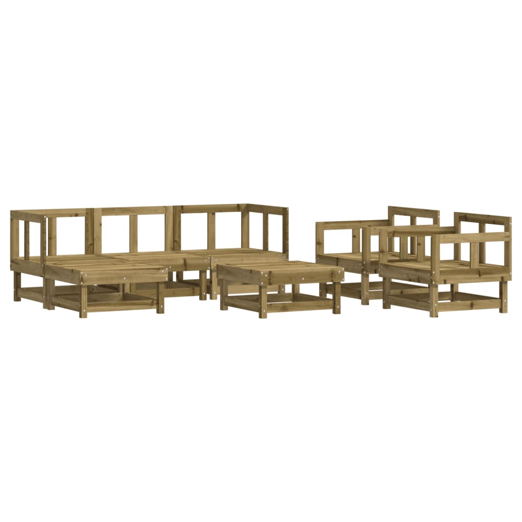 Set mobilier de grădină, 7 piese, lemn de pin tratat GartenMobel Dekor