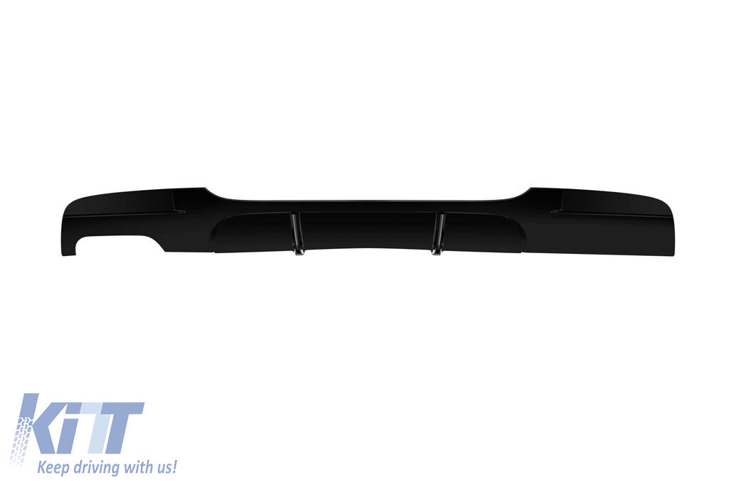 Difuzor tip M Performance Design Design potrivit pentru bara spate M Technik pe BMW Seria 3 E90 sedan, E91 break 2004-2011 -oo---, lac negru Performance AutoTuning