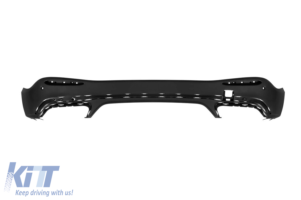 Difuzor tip GLC43 cu capace cromate pentru bara spate A Design potrivit pentru Mercedes GLC SUV X254 după 2023 -oo--oo-, cu garnitură cromată Performance AutoTuning