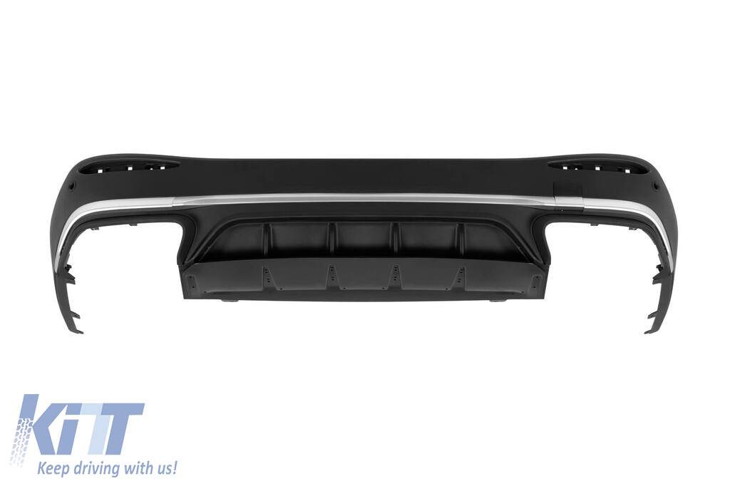 Difuzor tip GLC63 cu capete cromate pentru bara spate A Design potrivit pentru Mercedes GLC SUV X254 după 2023 -oo--oo-, cu garnitură cromată Performance AutoTuning