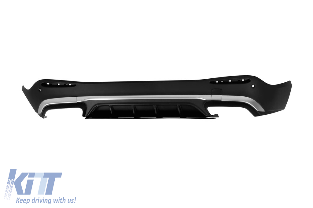 Difuzor tip GLC63 cu capete cromate pentru bara spate A Design potrivit pentru Mercedes GLC SUV X254 după 2023 -oo--oo-, cu garnitură cromată Performance AutoTuning