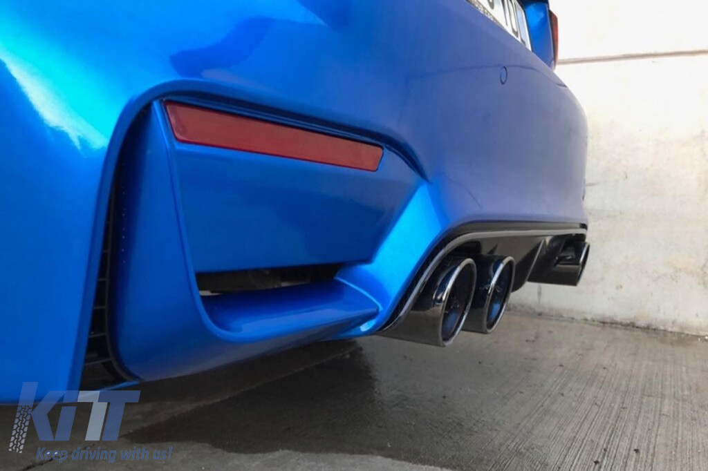 Pachet de tuning potrivit pentru BMW Seria 4 F32, F33 2013-2020 cu spoiler pentru bara din față CS mat negru Performance AutoTuning