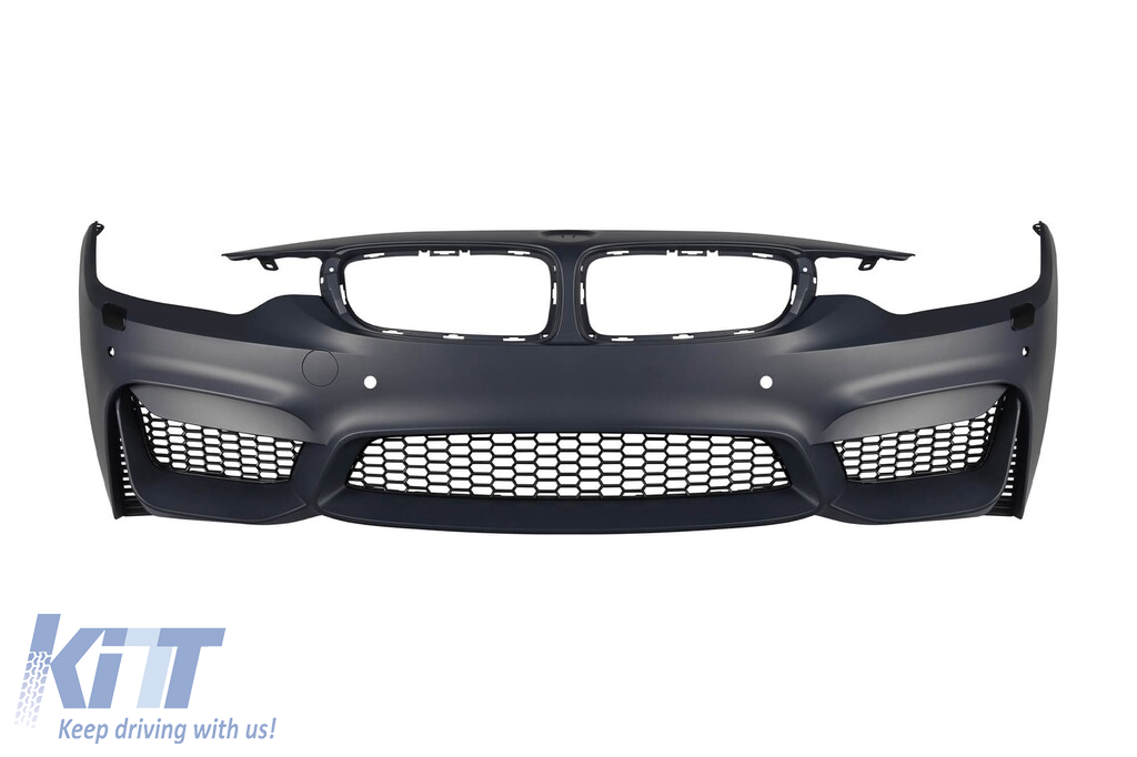 Pachet de tuning potrivit pentru BMW Seria 4 F32, F33 2013-2020 cu spoiler pentru bara din față CS mat negru Performance AutoTuning