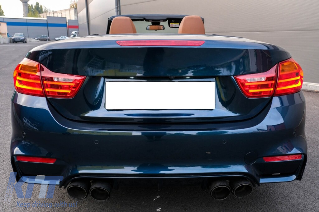 Pachet de tuning potrivit pentru BMW Seria 4 F32, F33 2013-2020 cu spoiler pentru bara din față CS mat negru Performance AutoTuning