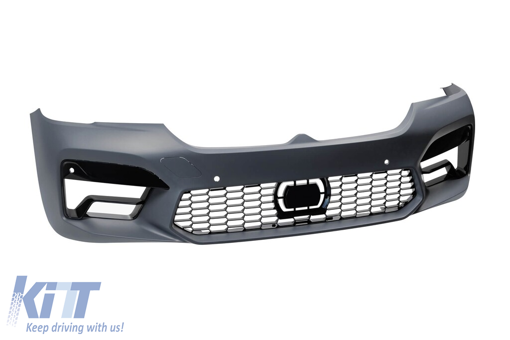 Pachet de tuning potrivit pentru BMW Seria 5 G30 Sedan 2021-2023 cu spoiler pentru bara de protecție frontală CS5 negru Performance AutoTuning