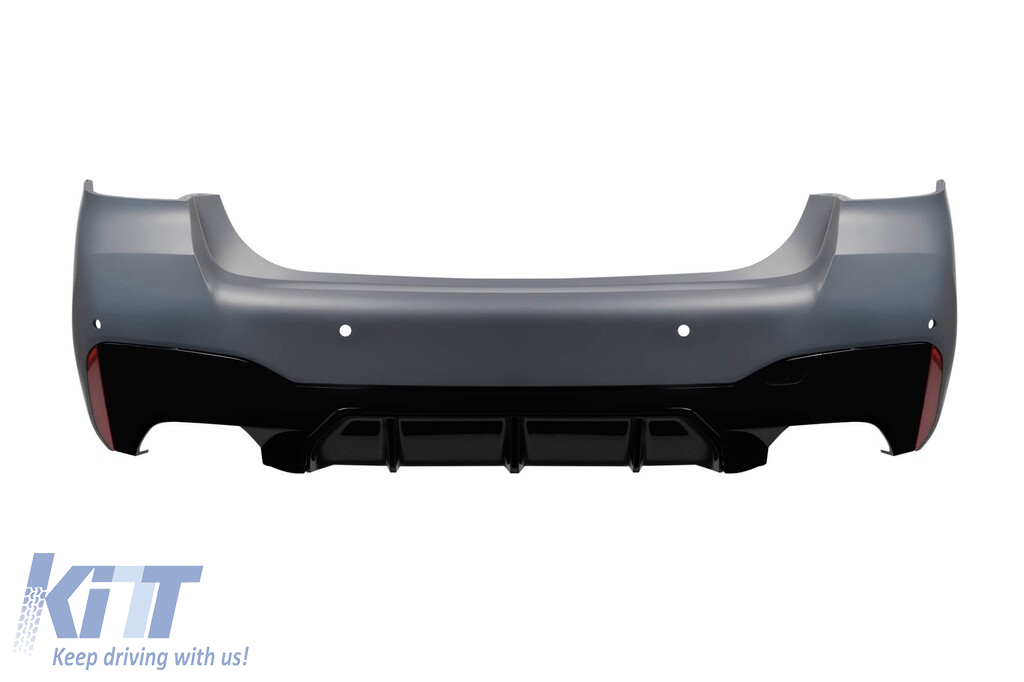 Pachet de tuning potrivit pentru BMW Seria 5 G30 Sedan 2021-2023 cu spoiler pentru bara de protecție frontală CS5 negru Performance AutoTuning