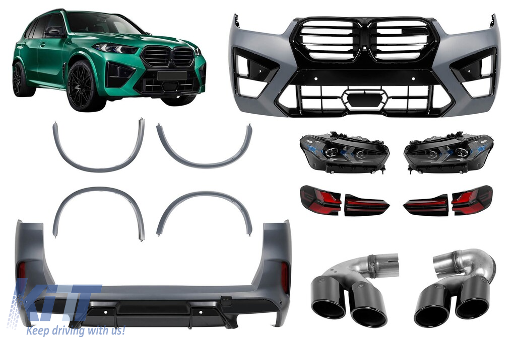 Pachet de tuning potrivit pentru BMW X5 G05 2018-2022 conversie la X5M LCI după 2023 cu faruri și stopuri Performance AutoTuning