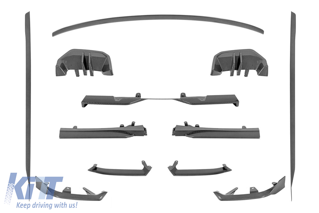 Pachet Aero tip Performance potrivit pentru pachetul M de pe BMW Seria 5 G60 sedan după 2023, culoare carbon Performance AutoTuning