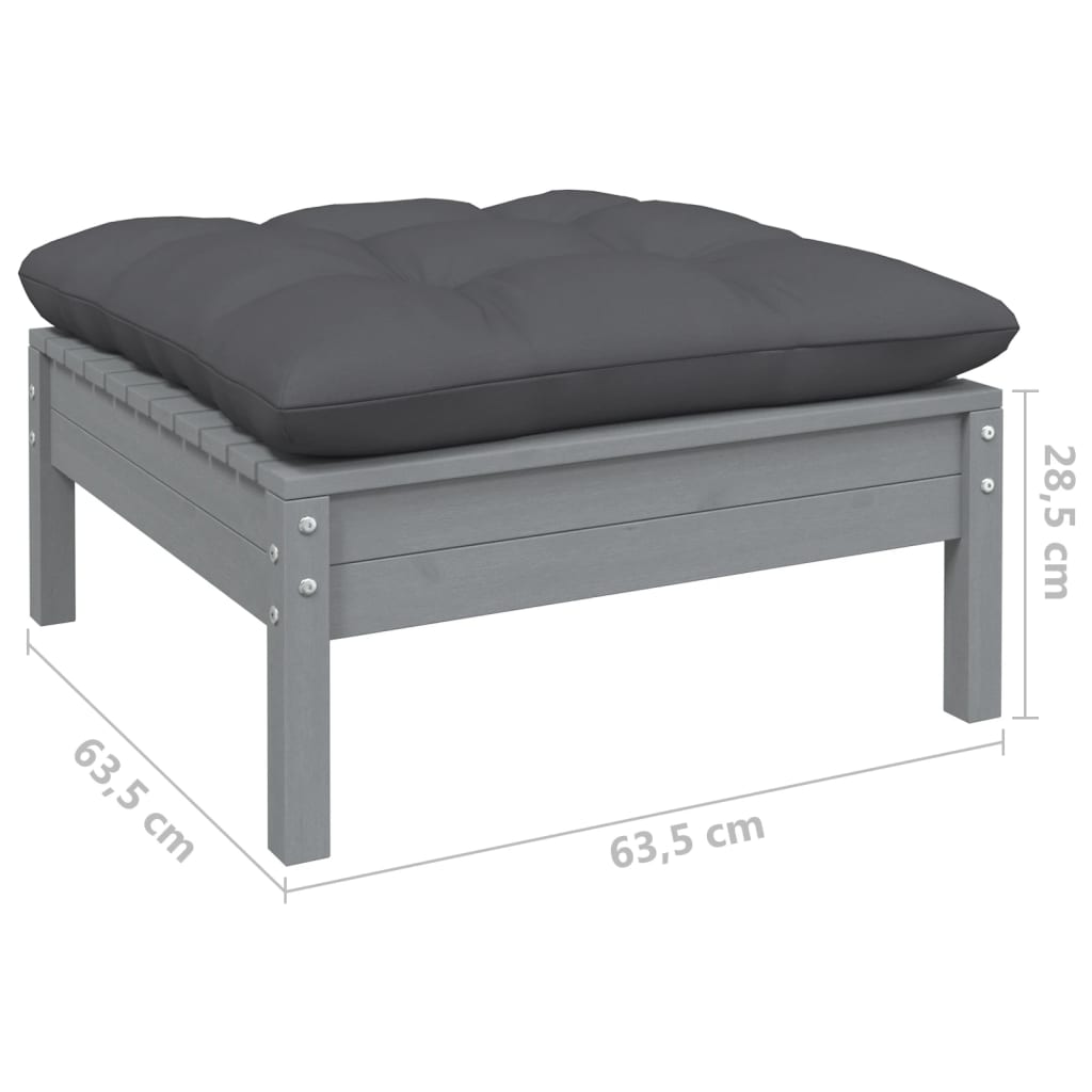 Set mobilier grădină cu perne, 8 piese, lemn masiv pin GartenMobel Dekor