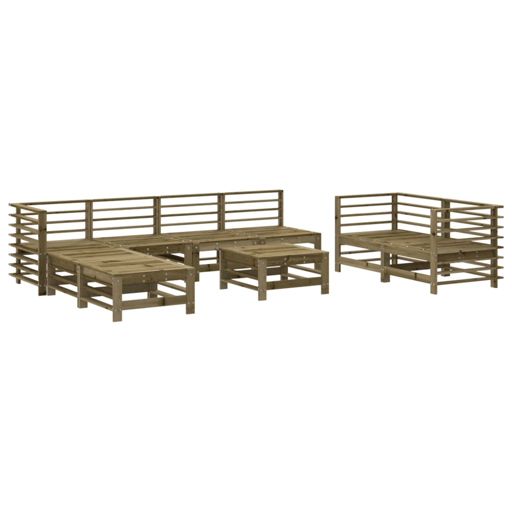 Set mobilier de grădină, 9 piese, lemn de pin tratat GartenMobel Dekor