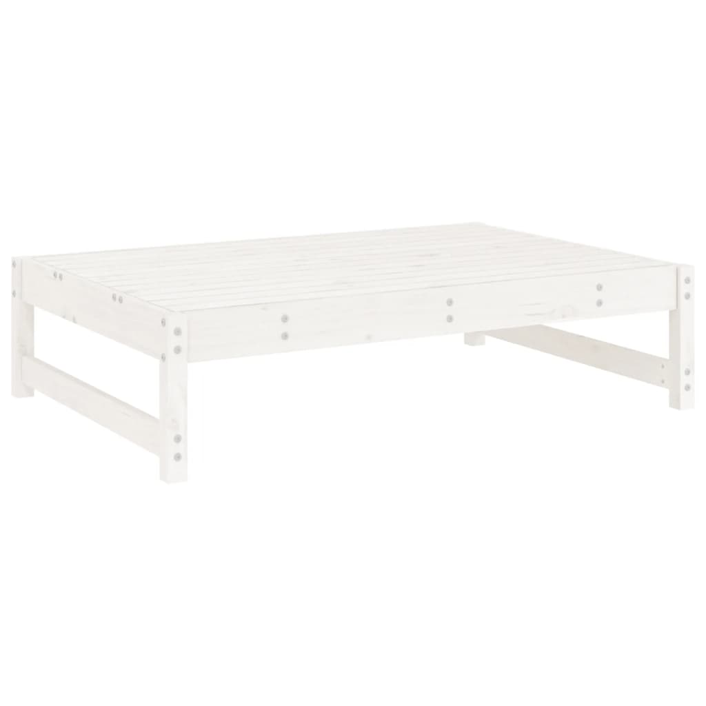 Set mobilier relaxare de grădină 5 piese alb lemn masiv de pin GartenMobel Dekor