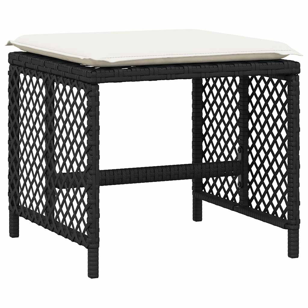 Set mobilier de grădină cu perne, 13 piese, negru, poliratan GartenMobel Dekor