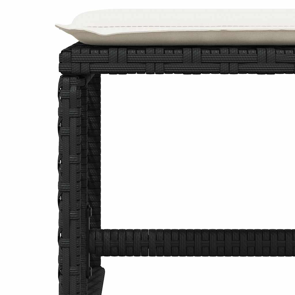 Set mobilier de grădină cu perne, 13 piese, negru, poliratan GartenMobel Dekor