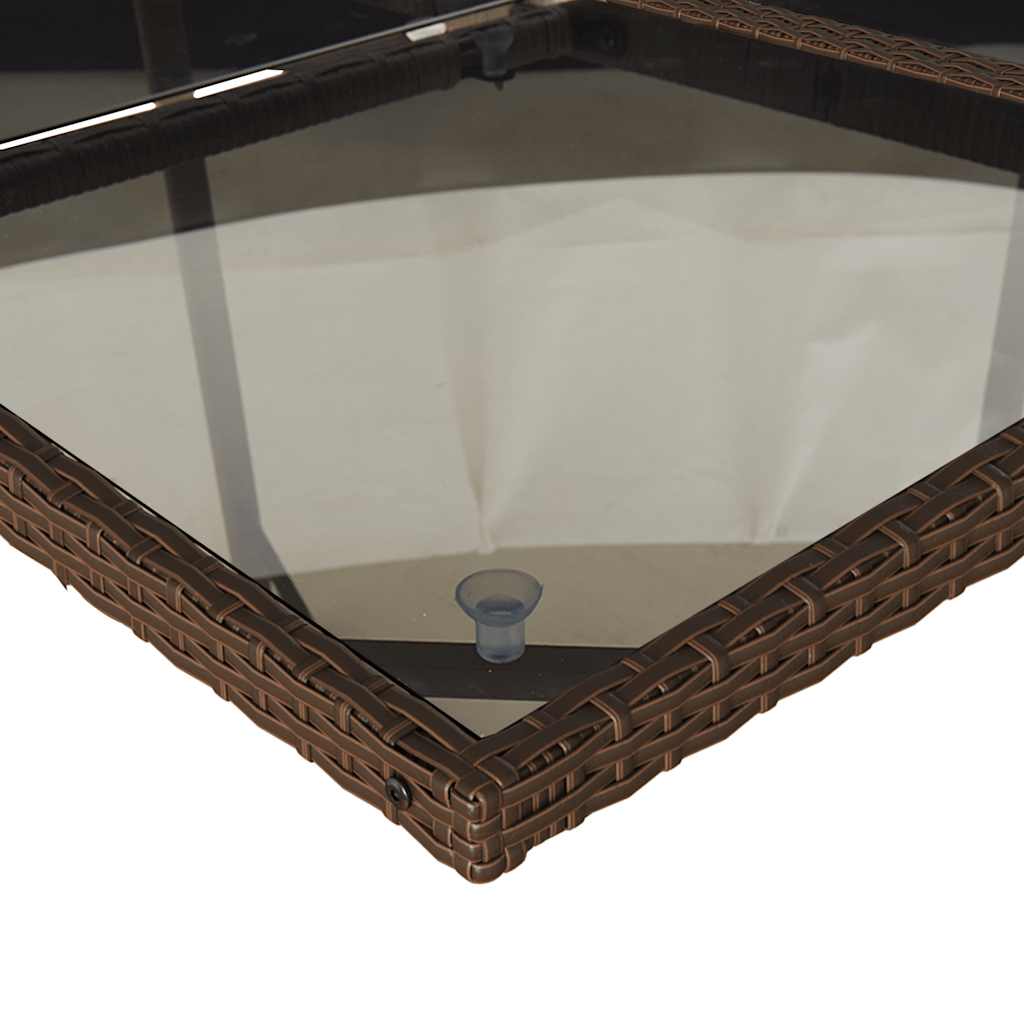 Set mobilier de grădină cu perne, 7 piese, maro, poliratan GartenMobel Dekor