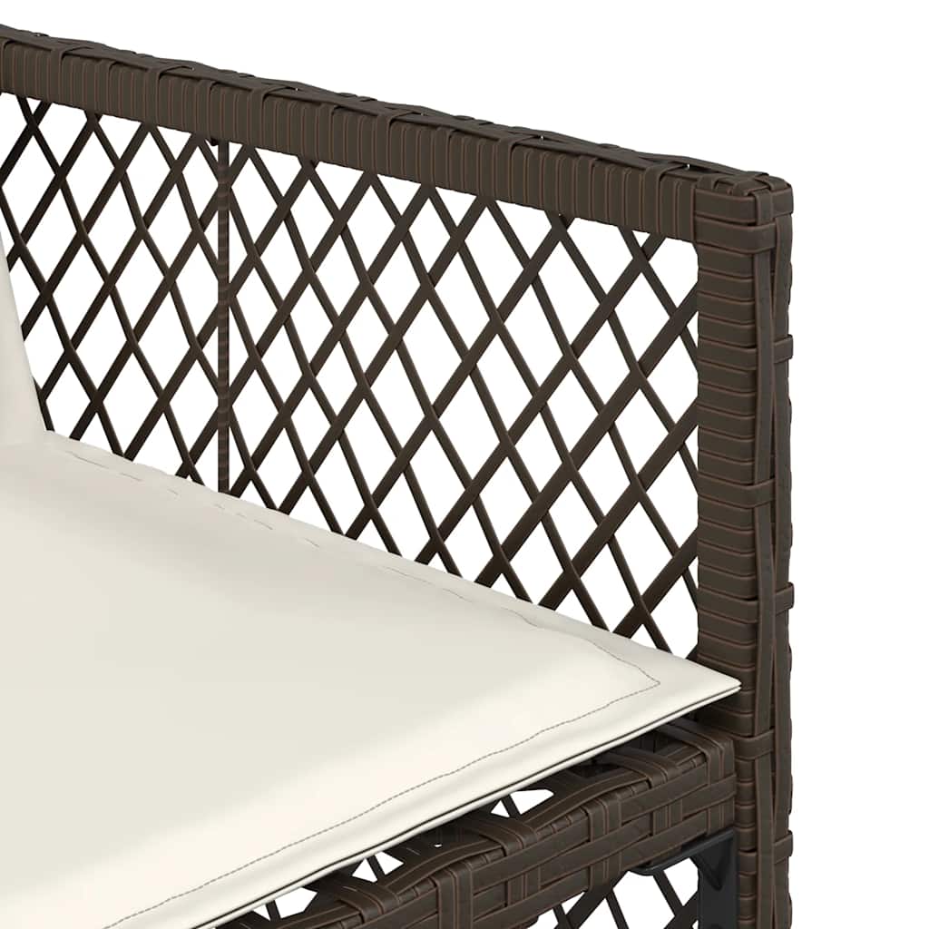 Set mobilier de grădină cu perne, 7 piese, maro, poliratan GartenMobel Dekor