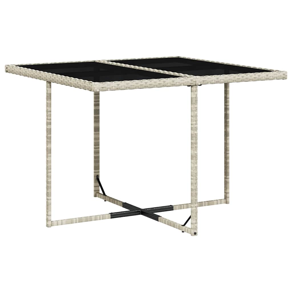 Set mobilier de grădină cu perne, 5 piese gri deschis poliratan GartenMobel Dekor