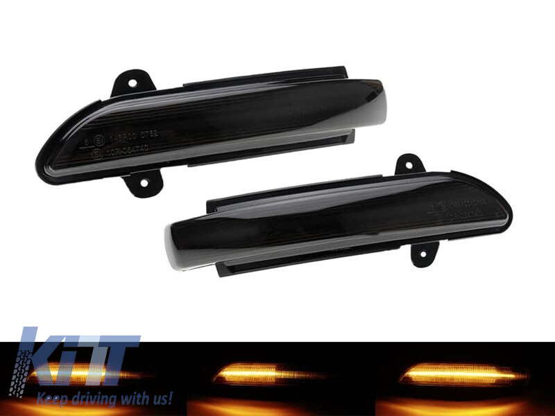 Semnale de întoarcere LED dinamice de tuning potrivite pentru oglinzile laterale ale Mercedes E-Class W211, S211 2007-2009, S-Class W221 2007-2009, CL C216 2006-2010, CLS C219 2008-2010 cu bază fumuri Performance AutoTuning