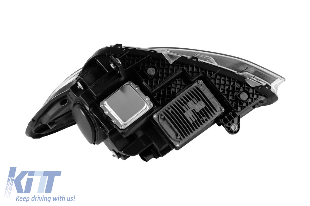 Set de faruri LED de tuning potrivit pentru Mercedes V-Class W447 Vito 2014-2023 cu bază neagră, pentru modelul cu lumini halogen de fabrică fără AFS, stânga și dreapta Performance AutoTuning