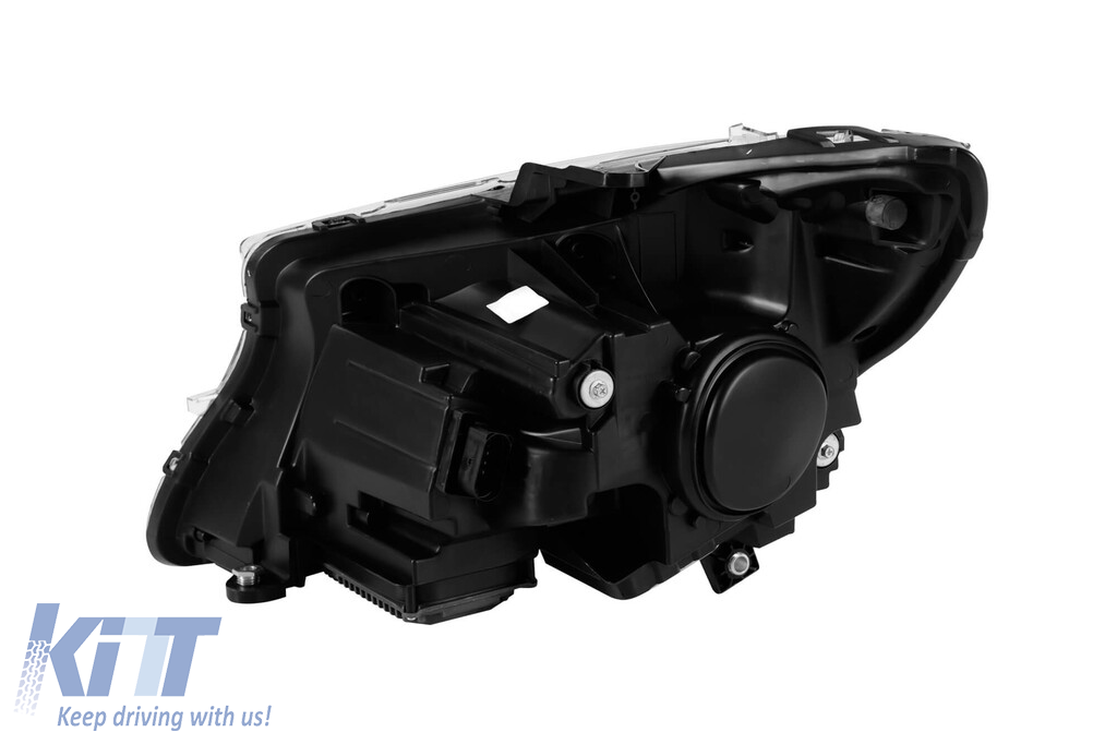 Set de faruri LED de tuning potrivit pentru Mercedes V-Class W447 Vito 2014-2023 cu bază neagră, pentru modelul cu lumini halogen de fabrică fără AFS, stânga și dreapta Performance AutoTuning