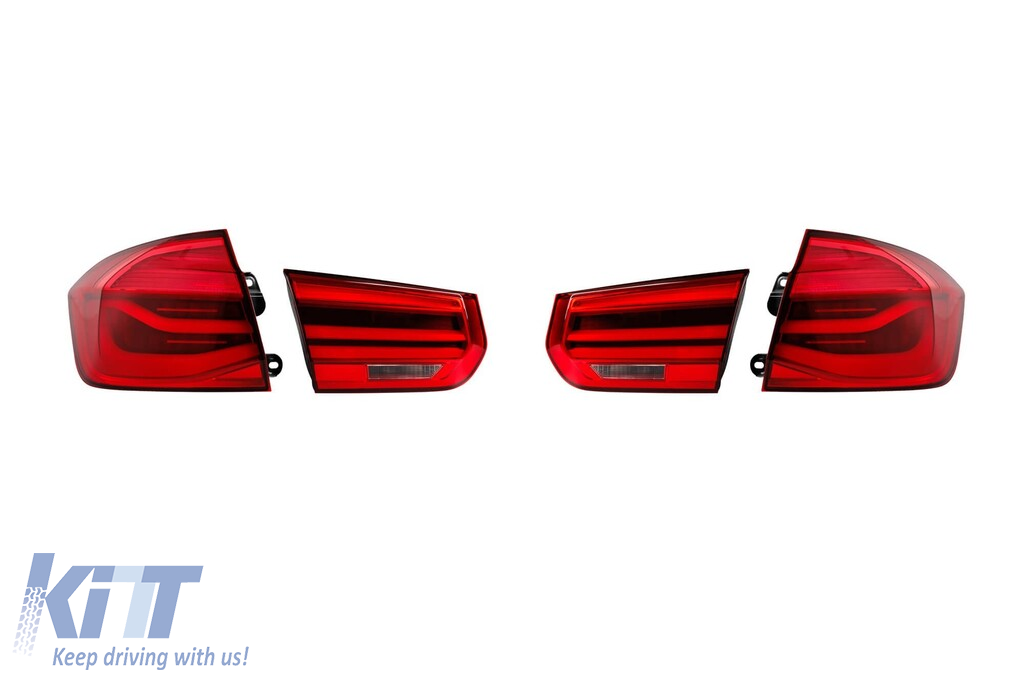Stopuri Full LED tip M3 potrivite pentru BMW seria 3 F30 2013-2018 cu bază roșie, stânga și dreapta Performance AutoTuning