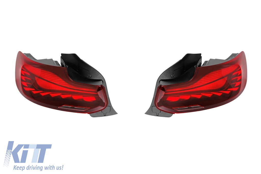 Stopuri OLED tip GTS potrivite pentru BMW Seria 2 F22, F23 2014-2020 cu bază roșie, stânga și dreapta Performance AutoTuning