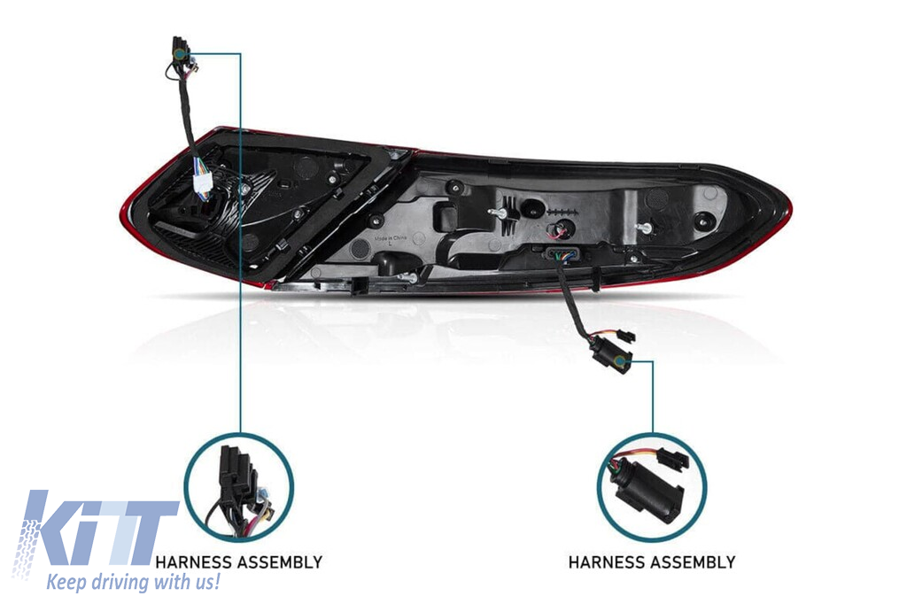 Tuning stopuri Full LED potrivite pentru Mercedes C-Class C205 coupe, A205 cabrio 2016-2021 cu bază roșie, stânga și dreapta Performance AutoTuning