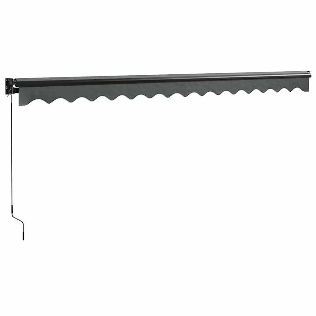 Copertină retractabilă, antracit, 4,5x3 m, textil și aluminiu GartenMobel Dekor