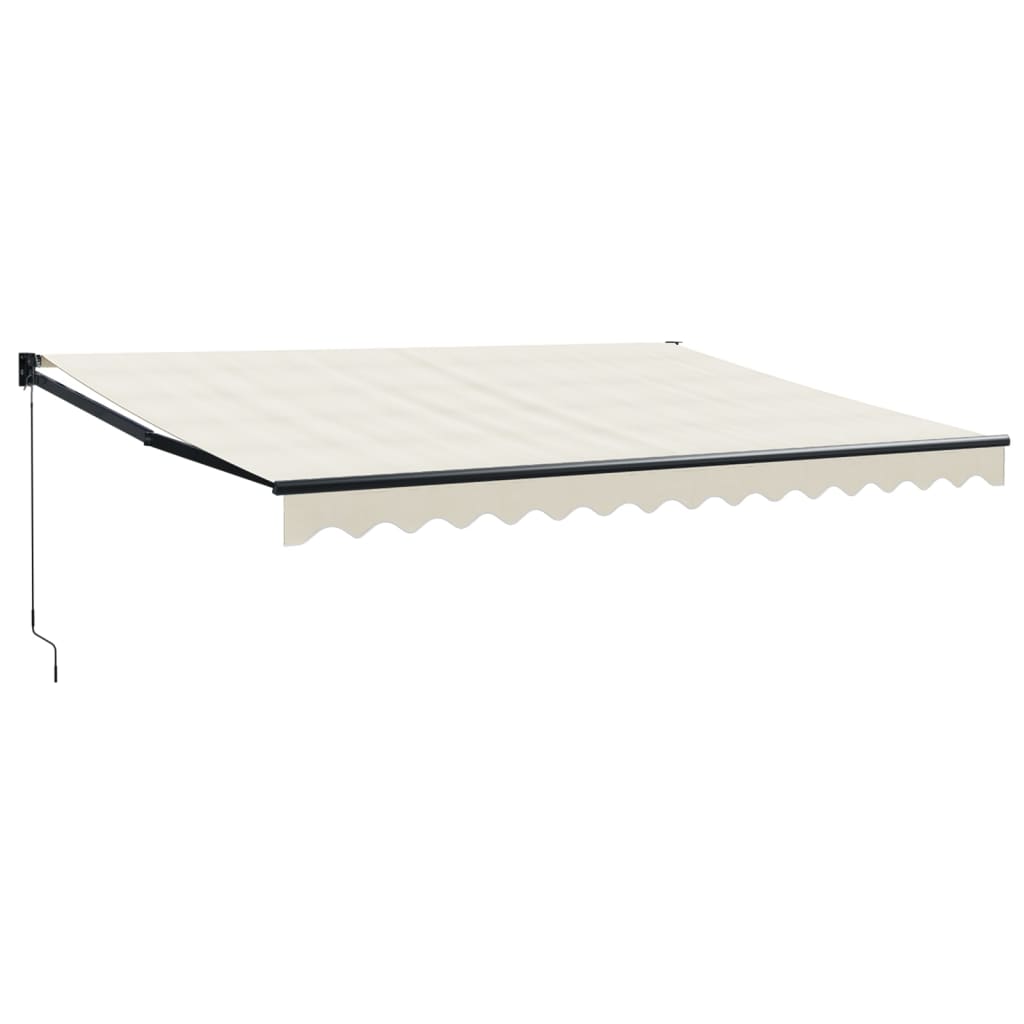 Copertină retractabilă, crem, 4,5x3 m, textil și aluminiu GartenMobel Dekor