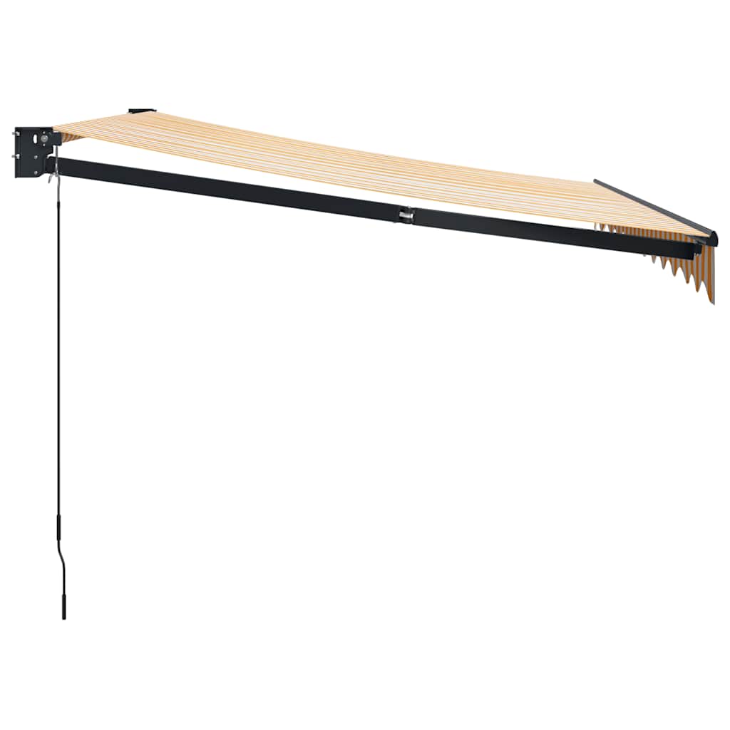 Copertină retractabilă, galben/alb, 3x2,5 m, textil/aluminiu GartenMobel Dekor