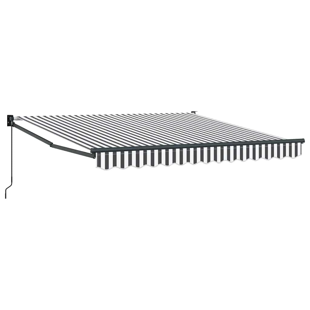 Copertină retractabilă antracit/alb, 3x2,5 m, textil/aluminiu GartenMobel Dekor