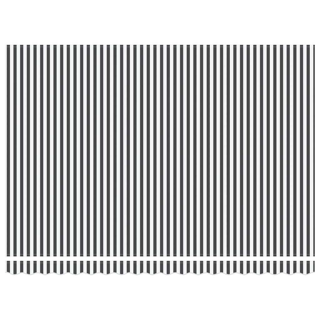 Copertină retractabilă antracit/alb, 4,5x3 m, textil/aluminiu GartenMobel Dekor