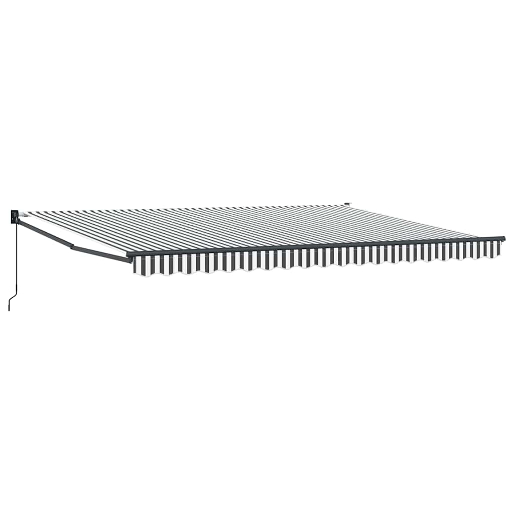 Copertină retractabilă antracit/alb, 4,5x3 m, textil/aluminiu GartenMobel Dekor