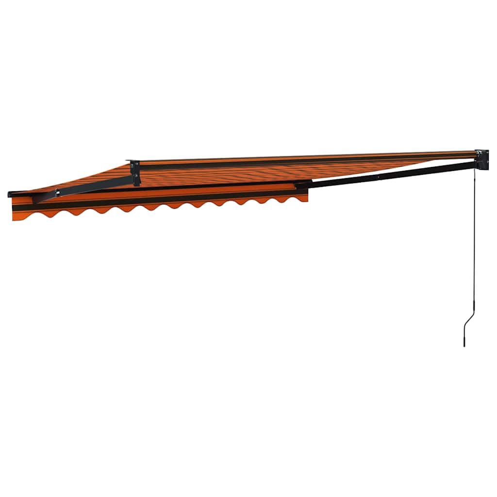 Copertină retractabilă portocaliu/maro 3,5x2,5m textil/aluminiu GartenMobel Dekor