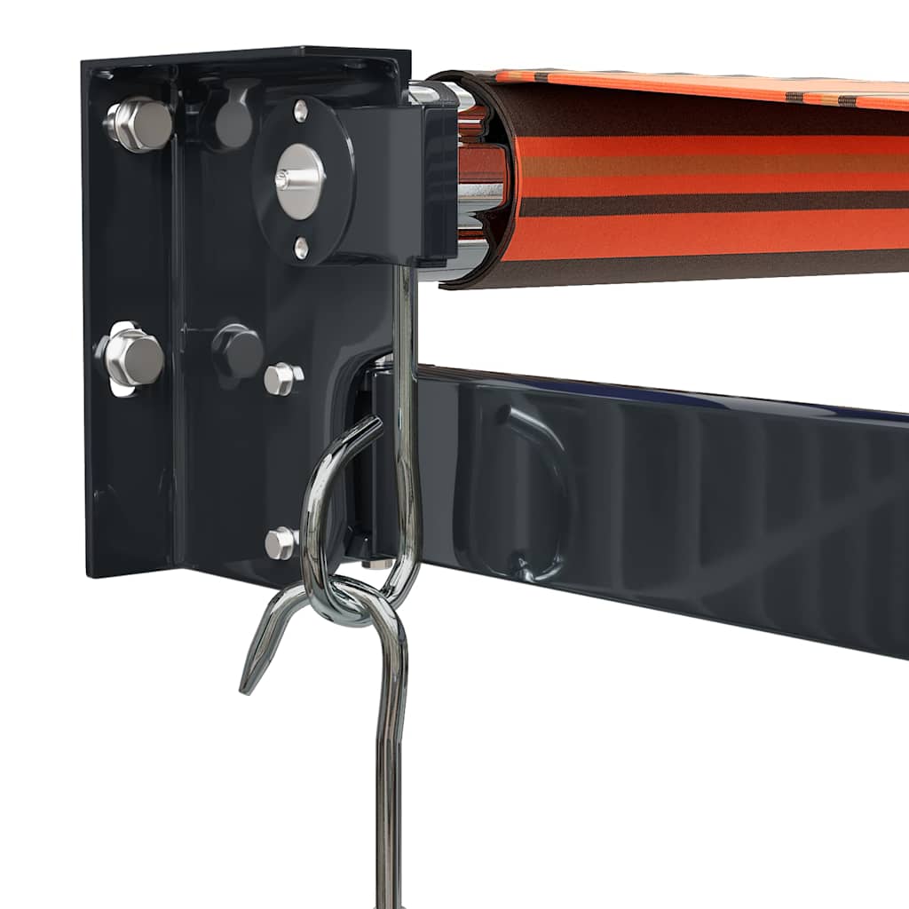 Copertină retractabilă portocaliu/maro 4,5x3 m, textil/aluminiu GartenMobel Dekor