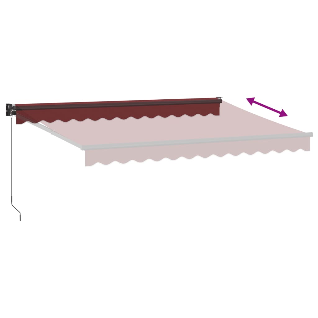 Copertina retractabilă manual, vișiniu, 350x250 cm GartenMobel Dekor